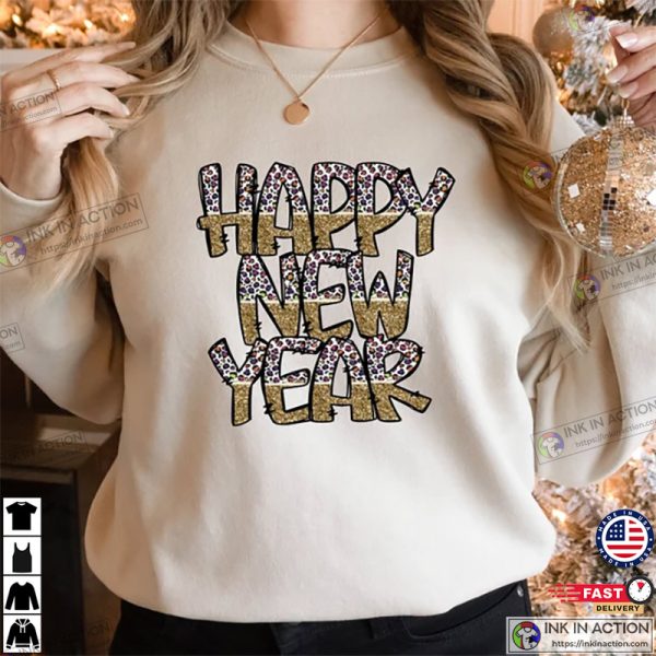 New Years Eve Leopard Happy New Year Shirt