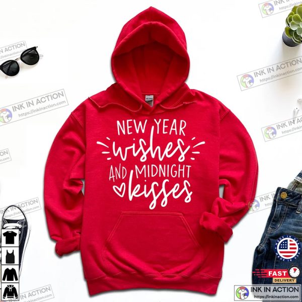 New Year Wishes Midnight Kisses, Happy New Year 2023 Shirt, Gift For New Year