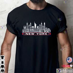 New York Baseball Team All Time Legends New York City Skyline shirt 3