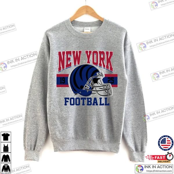 New York Football Helmet Vintage Football Fan Shirt