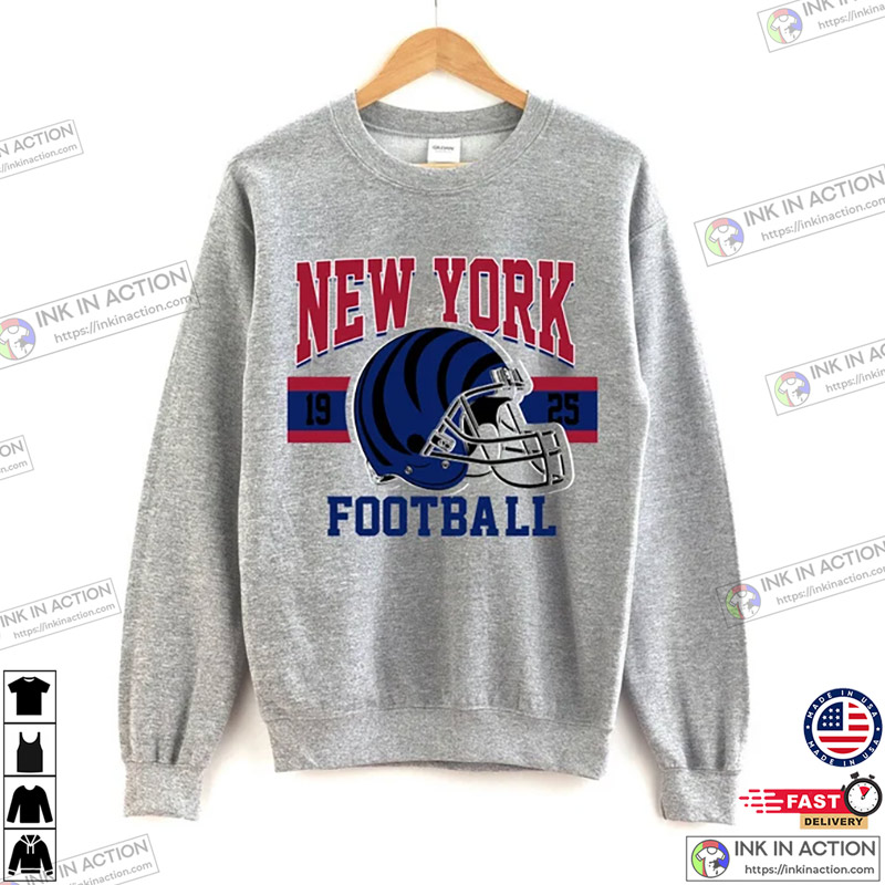 Buffalo Bills Football Helmet NFL Crewneck Sweatshirt - Ink In Action