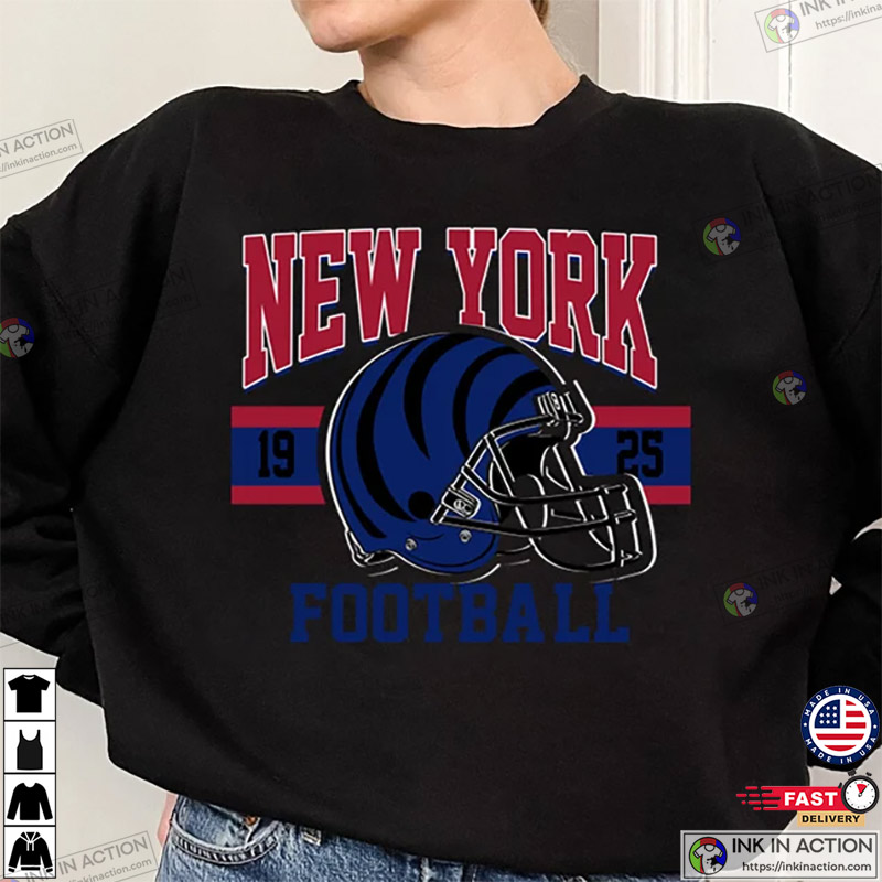 Buffalo Bills Football Helmet NFL Crewneck Sweatshirt - Ink In Action