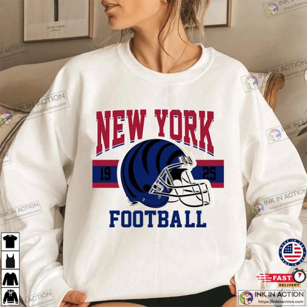 New York Football Helmet Vintage Football Fan Shirt