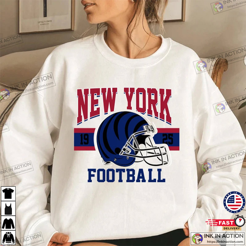 New York Football Sweatshirt T-shirt Vintage New York 