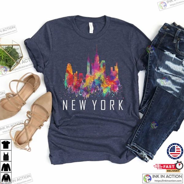 New York Watercolor Shirt, New Yorker Shirt, NYC Shirt, New York T-shirt