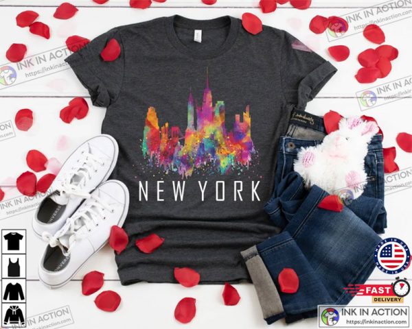 New York Watercolor Shirt, New Yorker Shirt, NYC Shirt, New York T-shirt