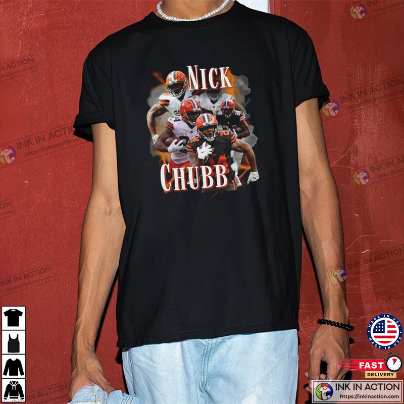 Nick Chubb Classic Vintage NFL Cleveland Browns Shirt - Ink In Action