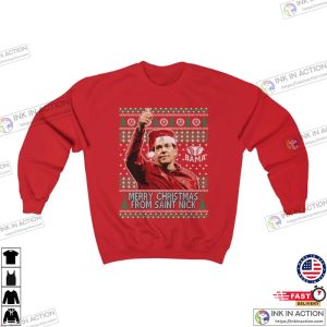 Nick Saban Shirt Merry Christmas from Saint Nick Ugly Christmas Sweatshirt 4
