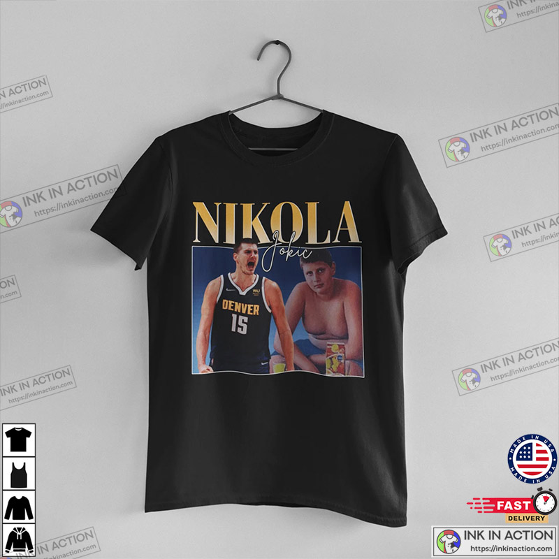 Vintage 90s Denver Nuggets T-Shirt Mens XL NBA Logo Basketball