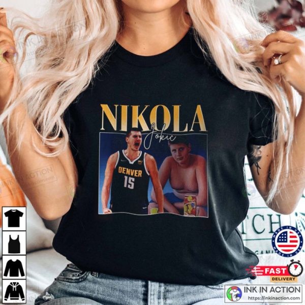 Nikola Jokic NBA Retro 90s Basketball Shirt