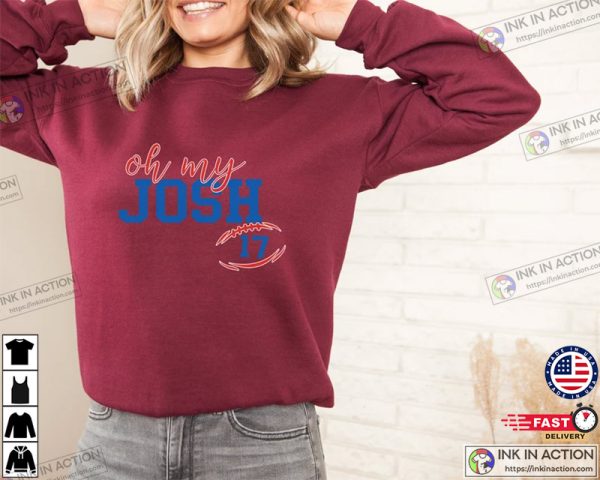 Oh My Josh Crewneck Buffalo Bills Football Sweatshirt