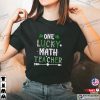 One Lucky Math Teacher St Patrick’s Day Buffalo Plaid T-shirt