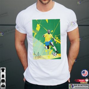 PELE playing soccer Tshirt 4