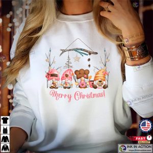 PINK GNOMES Merry Christmas Sweatshirts Funny Xmas Gift for Men Women Family Holiday Elf Winter 3