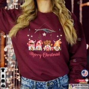 PINK GNOMES Merry Christmas Sweatshirts Funny Xmas Gift for Men Women Family Holiday Elf Winter 5