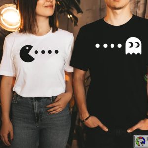 Pacman Shirt, Couple Shirt, Funny Valentine’s Shirt, Matching Couple T-Shirt