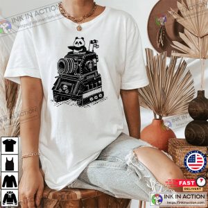Pandas Skull Tank Vintage Style Classic T Shirt 1