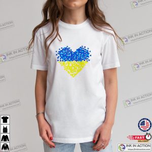 Peace In Ukraine Heart Stop War T-Shirt