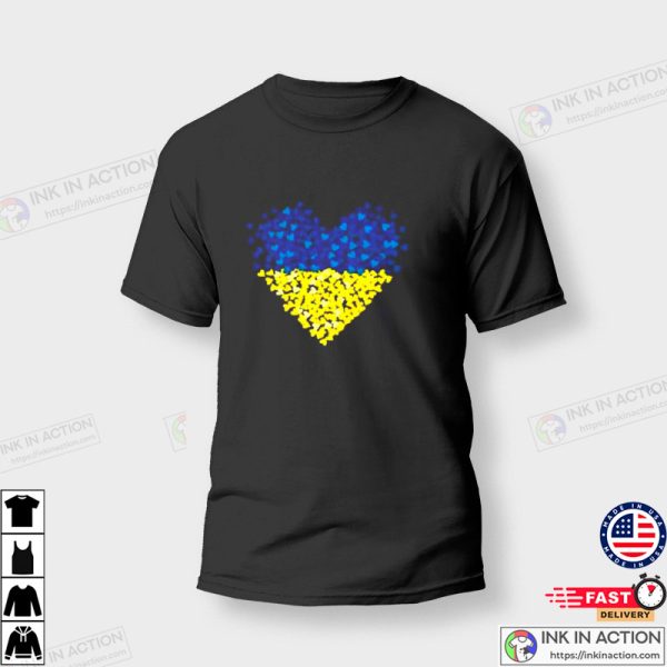 Peace In Ukraine Heart Stop War T-Shirt