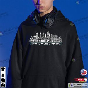 Philadelphia Football Team All Time Legends Philadelphia City Skyline shirt 1