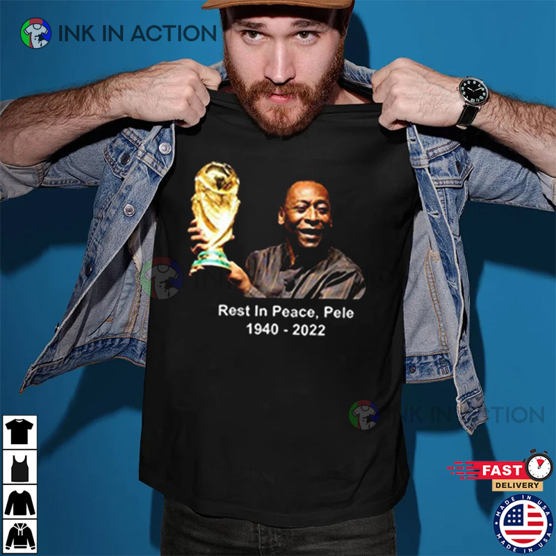 Retro Pele Soccer Shirt, Pele Brazil Shirt 1940 – 2022 Thank You For The  Memorie