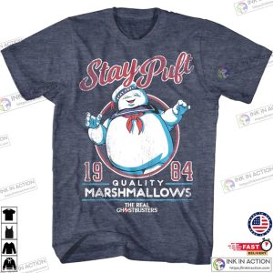 Real Ghostbusters Men’s T-Shirt,  Stay Puft Marshmallow Man, 1984 Graphic Tee