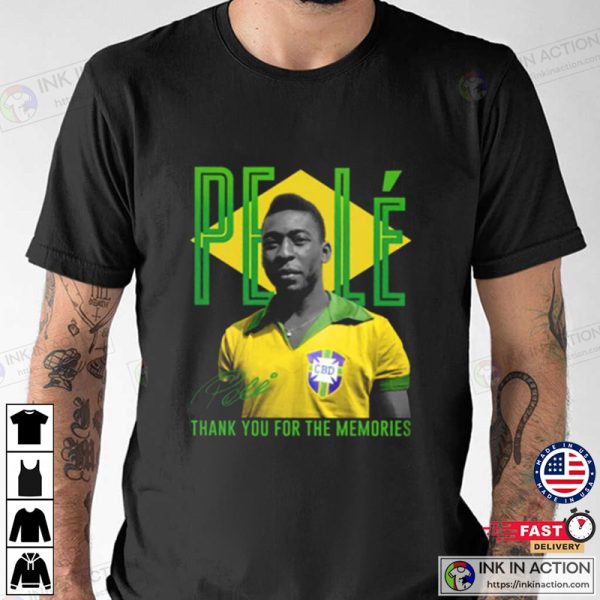Rip Pele 1940-2022 T-shirt, Thank You For The Memories Pele Shirt