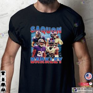 Saquon Barkley T Shirt Classic Vintage Bootleg NFL T Shirt 3