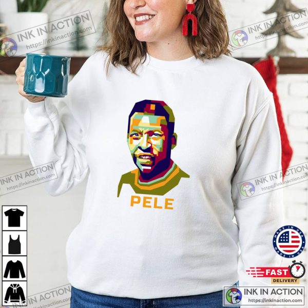 Soccer Abstract Pele Brazilian Soccer Legend T-Shirt