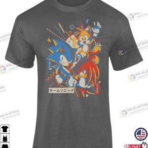 Sonic Japanese Hedgehog Gang T-Shirt, Unisex Men Graphic Shirt