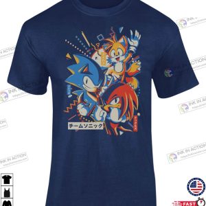 Sonic Japanese Hedgehog Gang T Shirt Unisex Mens Graphic Shirt 2
