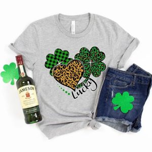 St Patrick’s Day Shirt, Leopard Shamrock Shirt, Shamrock Shirt