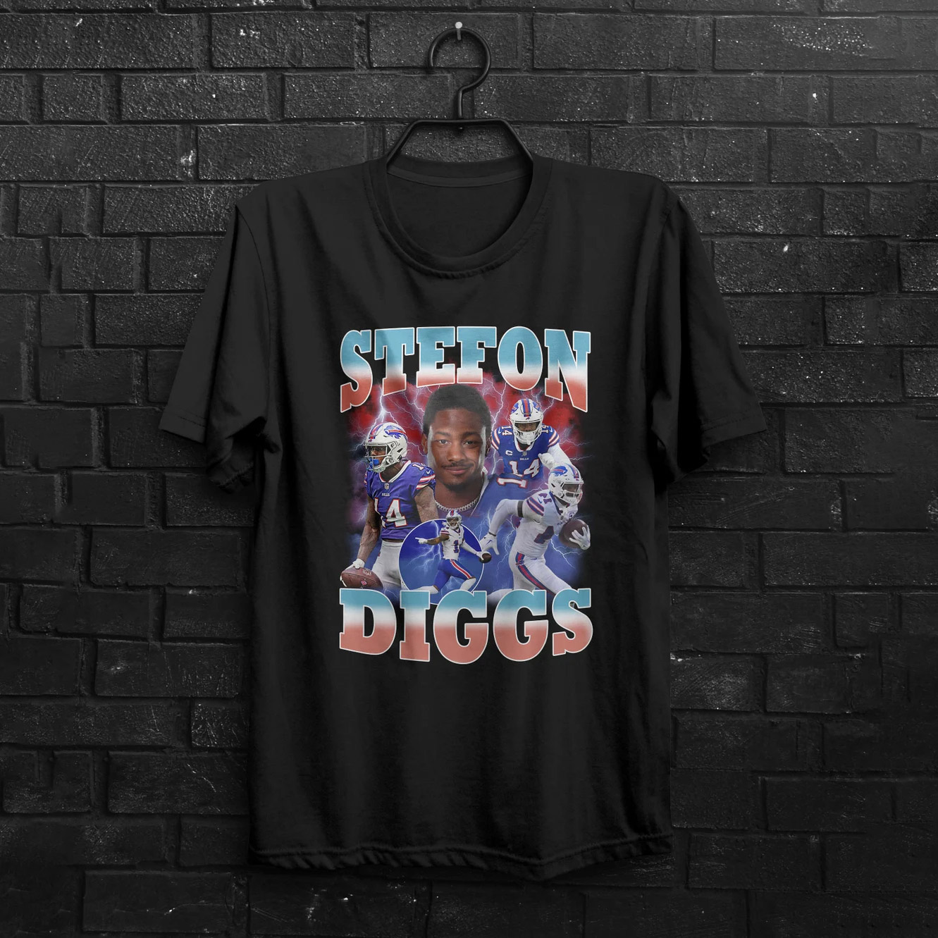 Stefon Diggs Shirt, Buffalo Football Men's Cotton T-Shirt