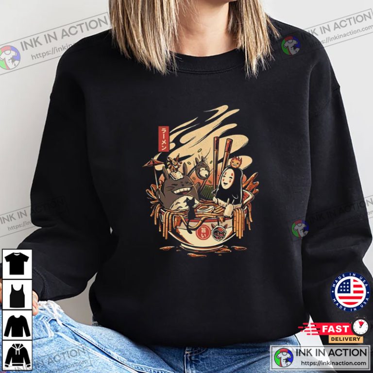 Studio Ghibli Ramen Spirited Away Totoro Ghibli Fans Sweatshirt - Print ...