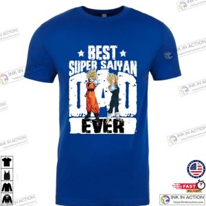 Super Saiyan Goku Vegeta Dragonball Dad Birthday Gift Shirt