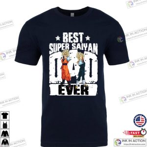 Super Saiyan Dad Birthday Gift Shirt Dragonball Anime 3