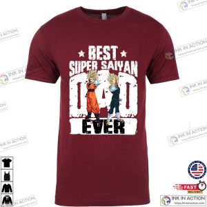 Super Saiyan Dad Birthday Gift Shirt Dragonball Anime 4