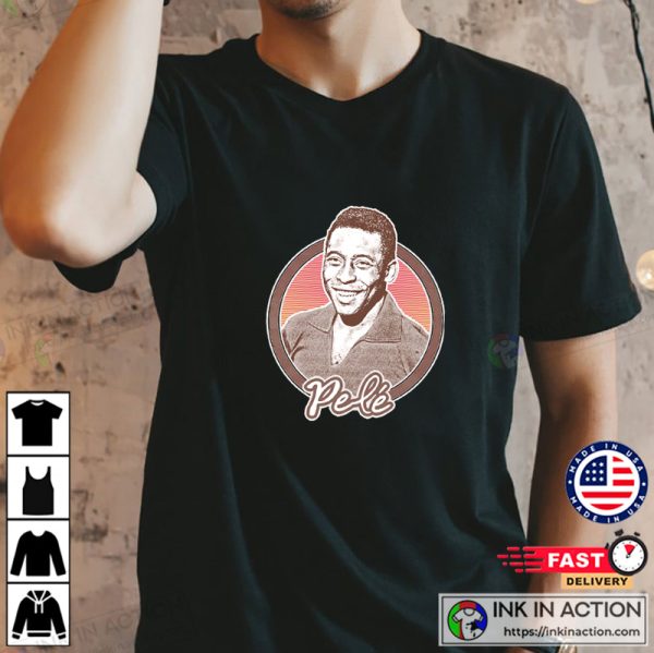 The Legend Pele Footballer Edson Arantes Do Nascimento Retro Style T-Shirt