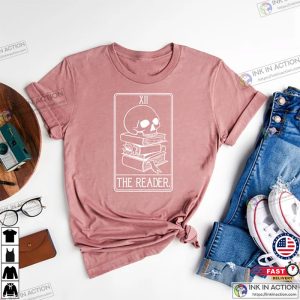 The Reader Skull Tarot Lovers T Shirt Tarot Card Tee Gift Skull Tarot Shirt 3