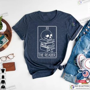 The Reader Skull Tarot Lovers T Shirt Tarot Card Tee Gift Skull Tarot Shirt 4