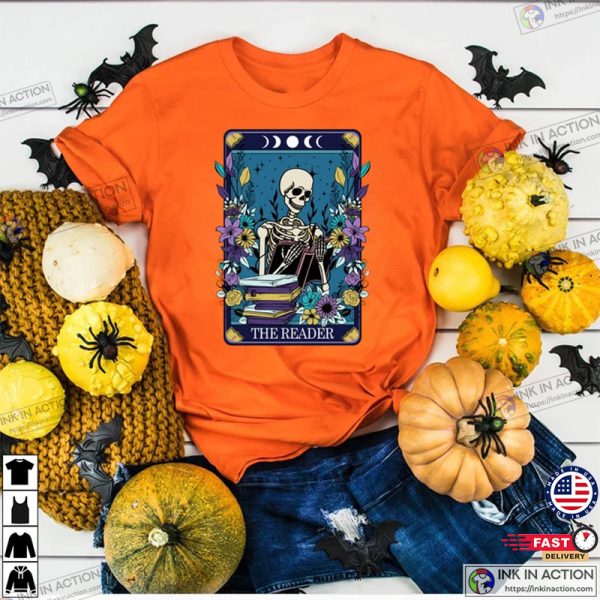 The Reader Tarot Card Shirt, Halloween Book Tee, Bookish Shirt