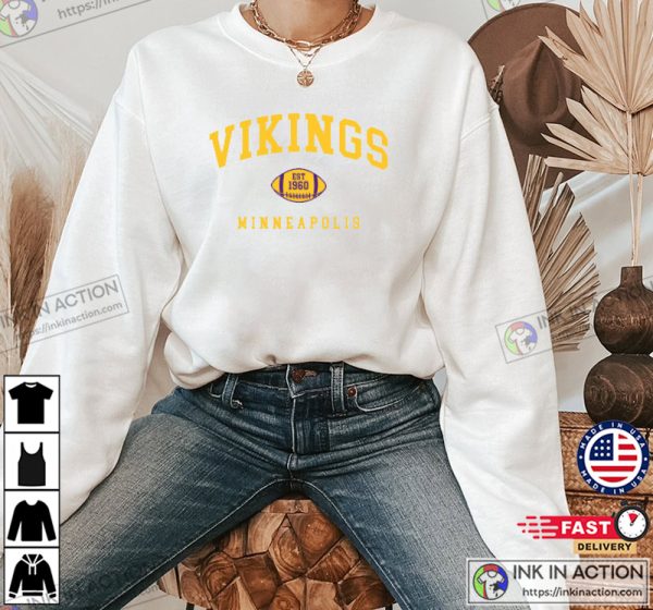 The Vikings Minneapolis Football Crewneck Sweatshirt