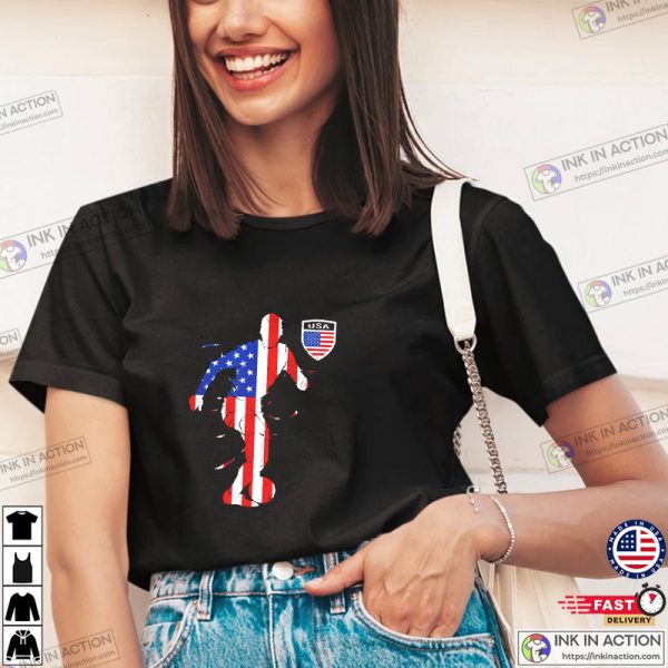 USA Flag United States Soccer Football Active T-Shirt