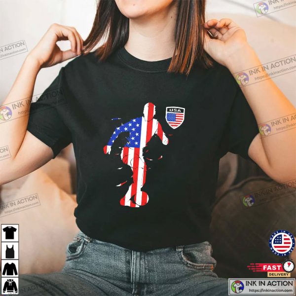 USA Flag United States Soccer Football Active T-Shirt