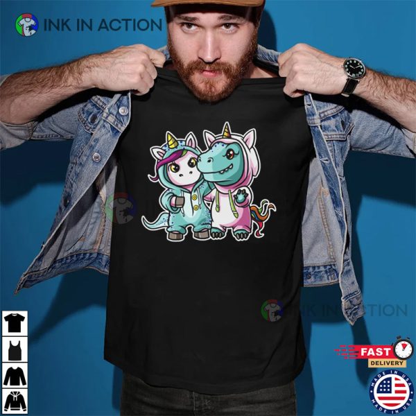 Unicorn And T-Rex Best Friends Shirt