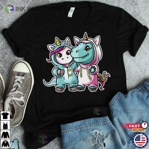 Unicorn And T Rex Shirt Unicorn Costumes Best Friends Shirt 2