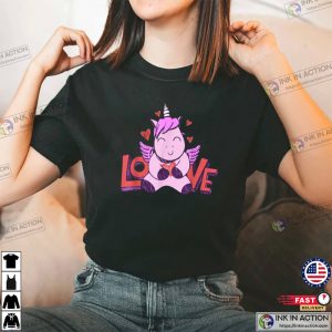 Unicorn Love And Hearts Valentines T shirt Valentine Day Tshirt 1