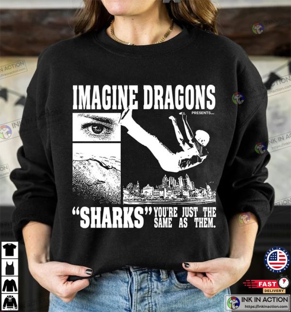 Vintage Sharks Imagine Dragons Imagine Dragons Tour Shirt