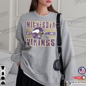 Viking Football Minnesota Football Sweatshirt The Vikes Sweatshirt Vintage Minnesota Crewneck 2