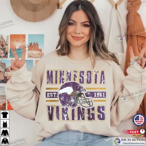 Viking Football Minnesota Football Sweatshirt The Vikes Sweatshirt Vintage Minnesota Crewneck 3
